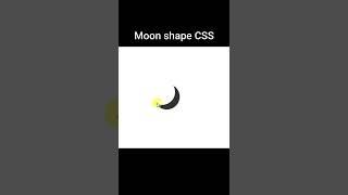 moon shape CSS #html5  #css #shorts Css tricks