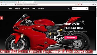 Online Bike Rental System Project in PHP With Source code || PHP Project