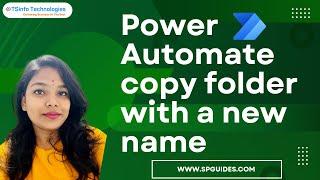 How to copy folder with a new name in Power Automate | Power Automate Tutorial