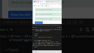 Bootstrap Tutorial for beginners: Bootstrap Live Alert #bootstrap #html #css #javascript