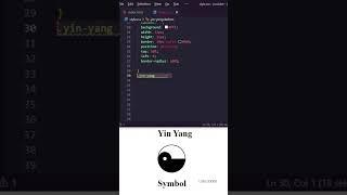 How to make Yin Yang Symbol in HTML and CSS #html #css #javascript #shortsfeed #shorts