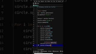 Python Turtle Graphics | Make a circle in Python Turtle | Python graphics   Project #no_limit_code