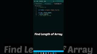 Find The length Of An Array In Js | length Function In Array #shorts #javascript #coding #alanwalker