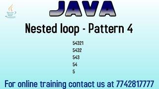 Pattern program in java