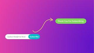 Subscribe input box animation using HTML, CSS, and JavaScript