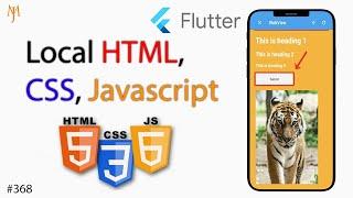 Flutter Tutorial - WebView App | Local HTML, CSS, Javascript [2021] 2/3