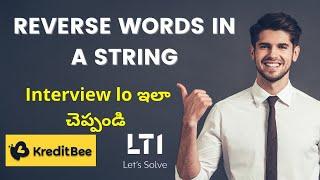 Reverse Words in a String || || Fresher's Interview Coding Questions || TCS, Wipro, HCL || Python