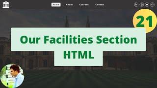 Venella Project Our Facicilities Section Html | Html Css JavaScript Project #html #css  - Ep21