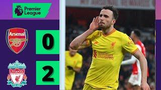 Arsenal vs LIverpool 0-2 - Premier League Highlights 2021-2022 - Jota, Firmino