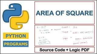 Python program to find Area of Square