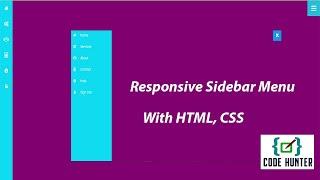 How to create Responsive Sidebar with HTML5 and CSS3.