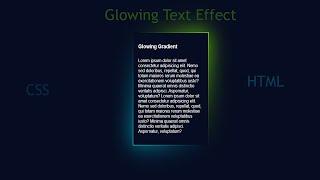 CSS Glowing Gradient Border Effects