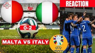 Malta vs Italy 0-2 Live Stream UEFA Euro Qualifiers Football Match Commentary Score Highlights Vivo