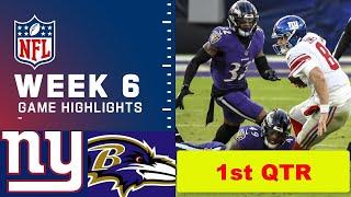 Baltimore Ravens vs. New York Giants Full Highlights 1st QTR | NFL Week 6, 2022