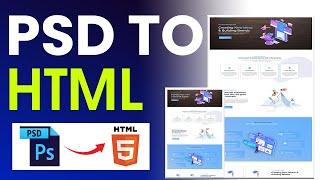 How to convert PSD to HTML - Tutorial in Hindi | HTML and CSS Project | HTML CSS Responsive