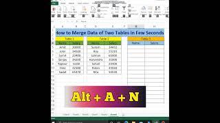 Combined data of multiple tables in Excel #shorts #tips #exceltutorial