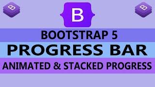 20 - Progress Bar In Bootstrap 5 - Animated - Striped - Stacked Progress - Bootstrap (Hindi / Urdu)