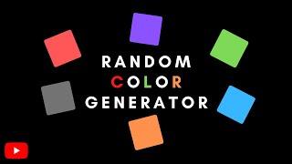 Random color generator using JavaScript