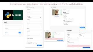 Python Django Ajax Login Register User Authentication with Profile and Upload Photo