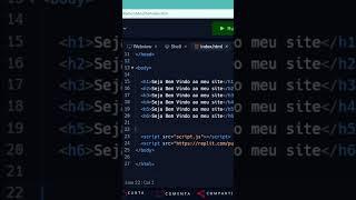 Criando nossa primeira Web página em HTML 5 de forma simples no Replit #programming #website #html