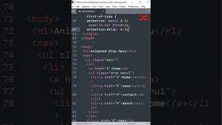 Animated Drop Menu | HTML CSS