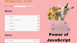 Grocery List created in JavaScript | Html | CSS | Beginner JavaScript Series