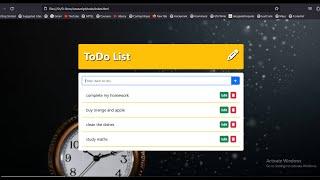 Create Todo List using Javascript | HTML | Css | Bootstrap