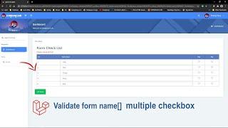 Validate form checkbox multiple name[] | Laravel 8