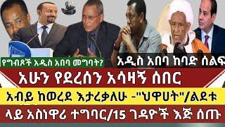 ሰበር መረጃ: ልደቱ ላይ አሳፋሪ ተግባር ተፈጸመ /አዲስ አበባ ሰልፍ ተካሄደ/15 ሽፍቶች እጅ ሰጡ/ህዋሀት አብይን አስገራሚ ነገር ተጠየቀ/ቱርክ ተመታች