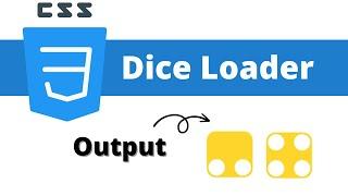 Dice Loader Animation using HTML and CSS tutorial for beginners #coding #tutorial #css