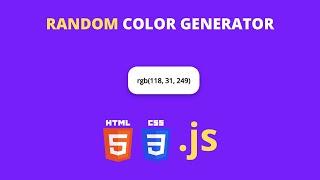 Random Color Generator | JavaScript Tutorial