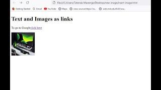 How to insert text and image links in HTML