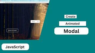 Built a Modal with JavaScript | HTML | CSS | JavaScript | JavaScript Tutorial for Beginners.