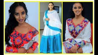 100 Habesha Kemis | Ethiopian Cultural Dress New style | New Ethiopian Traditional Frock