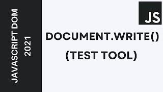 46 - Learn JavaScript DOM  2021 - Document.Write() Darija | شرح اداة الاختبار بالدارجة