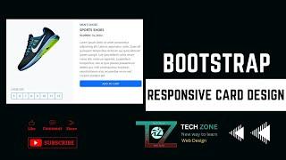 How to Create Bootstrap Card | CSS Card | Card Design | Latest Card Design@techzone1623